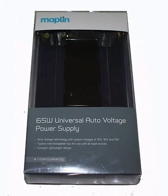 Maplin 65W Universal Auto Voltage Power Supply WITH 12 Tips - RRP=£39.99 - Image 1 of 4
