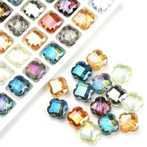 Gradient Clover Charm Spacer Beads Jewelry Making Loose Bead Diy Accessory 30pcs - Picture 1 of 31