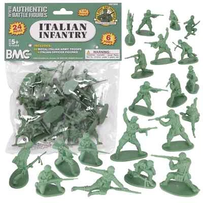 BMC CTS WW2 Italian Plastic Army Men Classic Toy Soldier Italy 1:32 54mm Figures - Image 1 of 4