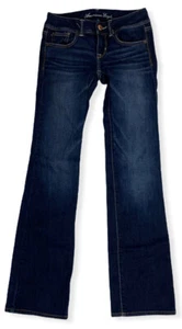 American Eagle Slim Boot Jeans Stretch Dark Wash Blue Denim Women’s 2 Regular - Picture 1 of 6