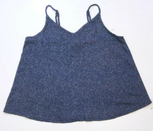 XS Stars Above Blue Solid Rayon Poly Spaghetti Straps Tank Top T-Shirt KK28 - Picture 1 of 5