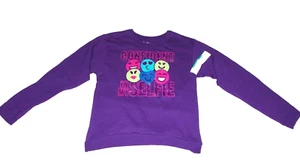 NUEVA CON ETIQUETAS HANES Niñas PÚRPURA SUDADERA DICE Confident In My Selfie TALLA XL - Imagen 1 de 4