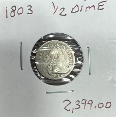 Busto drapeado de medio centavo 1803 águila heráldica aspecto inverso en muy buen estado/f Foto 1 de 4