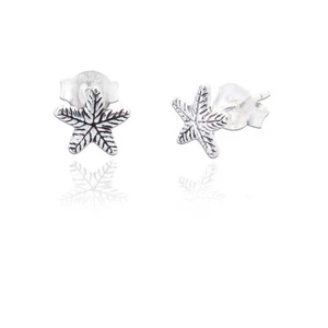 Spoke 925 Sterling Silver Jewelry Women's Ladies Nautical Sea Starfish Studs - Picture 1 of 1