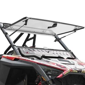 3-IN-1 Fold Split Flip Up Front Windshield for Polaris RZR PRO XP 2/4 2020-2024 - Picture 1 of 13