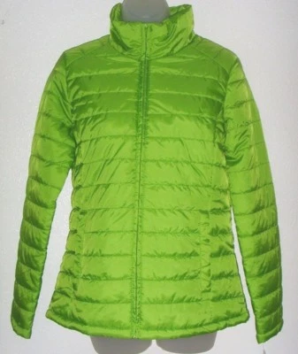 Hannah Mujer Nuevo Con Etiquetas Pequeña Verde Acolchada Ligera Cremallera Completa Chaqueta  Foto 1 de 4