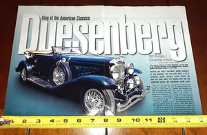 1931 DUESENBURG ROLLSTON J CONVERTIBILE VICTORIA ARTICOLO ORIGINALE 2004 - Foto 1 di 3