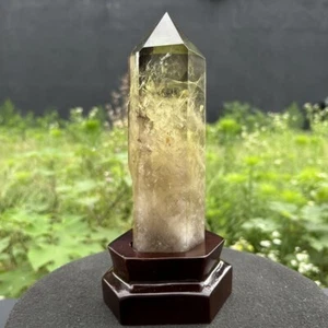 1.91LB Natural Quartz obelisk mineral specimen crystal Reiki+stand - Picture 1 of 14