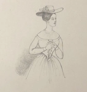 Mademoiselle Célestine-hyacinthe Dan Soprano Opera Comic IN Nina 1843 - Picture 1 of 3