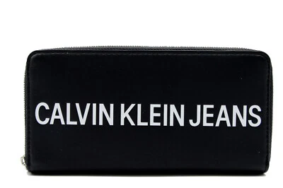 CALVIN KLEIN JEANS Damen Geldbörse Portemonnaie Brieftasche Wallet Schwarz NEU - Bild 1 von 4