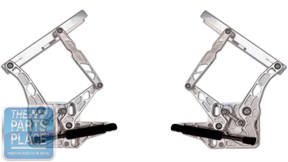 Ford Mustang 1969-70 Billet Kit de bisagras de capó de aluminio - Marco de aire de acero natural  Foto 1 de 1