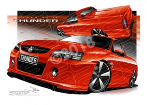 HOLDEN VZ II THUNDER SS UTE RED HOT A3 FRAMED PRINT (HC673) - Picture 1 of 1