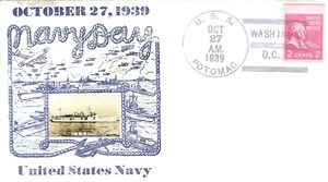 27 Oct 1939 Naval Cover, Navy Day, USS Potomac, Crosby, Washington DC - Picture 1 of 1