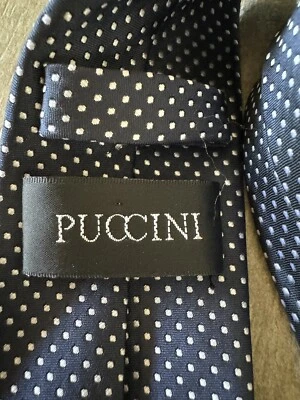 Corbata Puccini hecha a mano roja 100 % microfibra para hombre hecha en China Foto 1 de 4