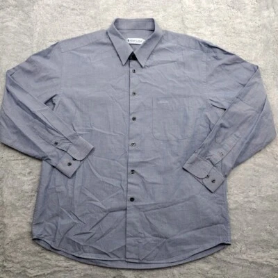 Fiber Lotus Shirt Mens XXL Button-Up Blue Front Pocket - Image 1 of 4
