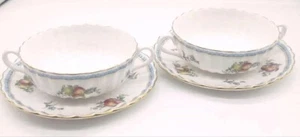 Spode Trapnell Sprays Bouillon Cup Saucer Pair Set - Picture 1 of 19