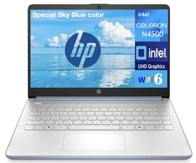 HP 14-dq3150nr 14" Intel Celeron N4500 1.10 GHz 32GB DDR4 1TB SSD W11P Laptop - Image 1 of 4