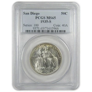 San Diego Commemorative Half Dollar 1935 S MS 65 PCGS SKU:I18937 - Picture 1 of 4