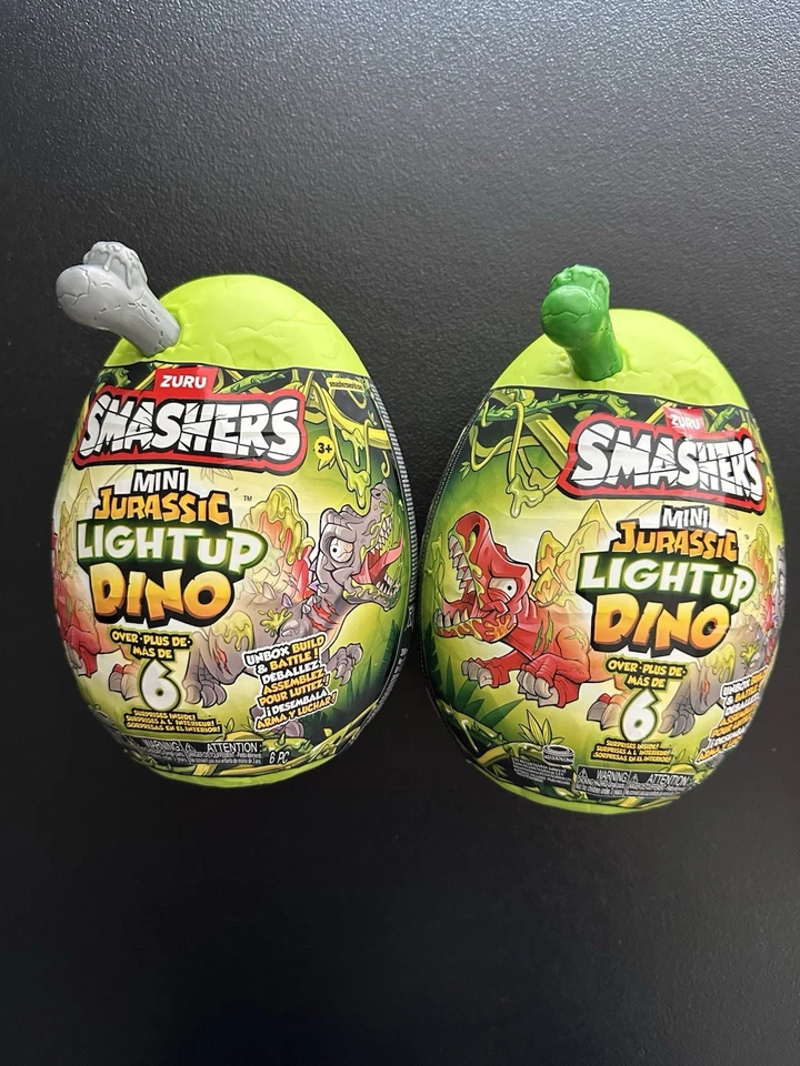 Zuru Smashers Mini Jurásico Iluminado Dino con Más de 6 Sorpresas ~ Juego de 2 Foto 1 de 1