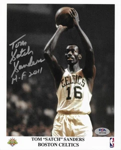 Tom Satch Sanders Signed 8x10 Photo Autographed PSA/DNA Boston Celtics 99 - Picture 1 of 2