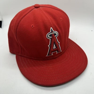 VTG New Era California Angels Fitted 7 1/2 Hat Cap 90s 80s Pro Model Halo Retro - Image 1 of 4