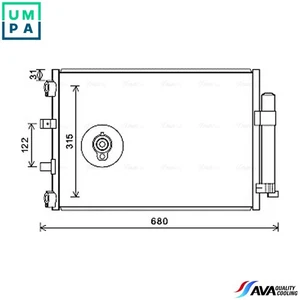 CONDENSER AIR CONDITIONING FD5487D FOR FORD GRAND/C-MAX/Van FOCUS/III/Turnier - Picture 1 of 9