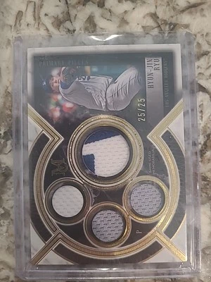 2018 Topps Museum Collection Primary Pieces Quad Relic Hyun Jin Ryu Mem /25 - Image 1 of 2