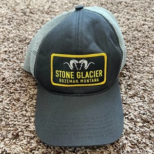 Stone Glacier Hunting Trucker Hat Cap Men's Gray Mesh Snapback Hunting USA Made - Picture 1 of 6
