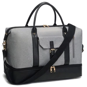 Weekender Borse Borsa da Notte per Donna Borsa da Viaggio Donna Uomo Borsone con - Foto 1 di 7