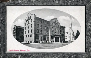 EUGENE OR - Hotel Osburn Postcard - Picture 1 of 2