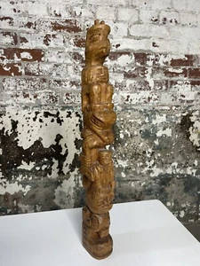 FINE OLD NORTHWEST COAST TOTEM C Early 1900’s Great Patina - Picture 1 of 12