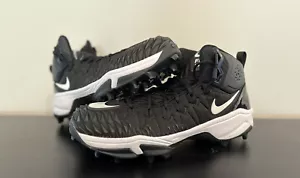 Size 13 WIDE NIKE FORCE SAVAGE PRO SHARK RUBBER CLEATS BLACK WHITE 923311-010 - Picture 1 of 6