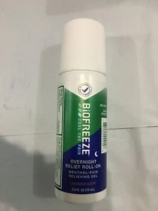 Biofreeze Menthol Overnight Roll-On Pain Relieving Gel 2.5 Oz Exp. 01/2025++