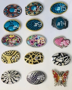 Bezaubernde Stein Gürtelschnalle für Frau glänzende Hip Hop Schnallen  - Bild 1 von 34