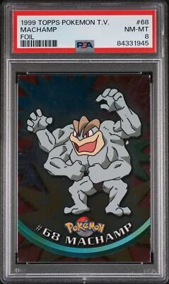 1999 Topps Pokemon TV 68 Machamp Holo - PSA 8 - Image 1 of 2
