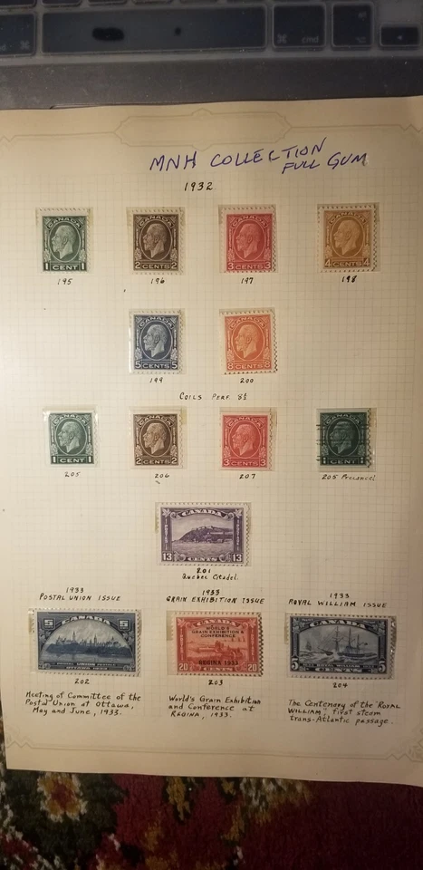 Canada1932,33 MNH Mint Beauty Stamps Collection SC#195 To SC#207 IDsa138. - Image 1 of 4