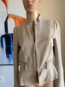 White House Black Market Genuine Leather Jacket XS - Picture 1 of 5