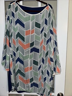 Camisa camisón nautica para mujer talla XXL geométrica Foto 1 de 4