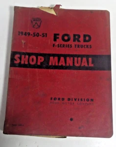 1949-50-51 ford F series trucks shop manual auto repair book - Picture 1 of 3