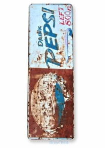 PEPSI TIN SIGN COLA REFRESHING HEALTHFUL JOY OF DIET CHERRY BOTTLE 5 cents  - Picture 1 of 1