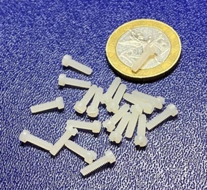 Fillister Head Slotted Machine Screw Nylon, 2-56 x 5/16" Length 100 Pcs - Picture 1 of 8