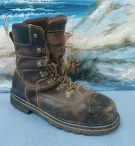 WOLVERINE HOMBRE MARRÓN IMPERMEABLE PUNTERA DE ACERO BOTA DE TRABAJO AL TOBILLO US 11M W10044 - Imagen 1 de 11