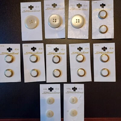 Streamline Buttons Made in Italy K280 K282 K116 NEW Lot of 19 Antique Vintage - Image 1 of 4