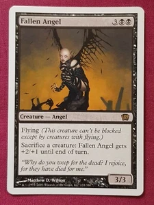 Magic The Gathering 8TH EDITION FALLEN ANGEL black card MTG - Picture 1 of 2