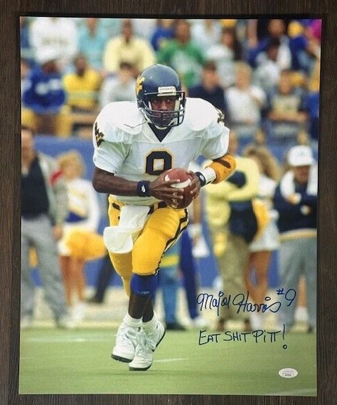 West Virginia Major Harris Signed/Inscribed 16x20 Photo JSA COA - Image 1 of 1