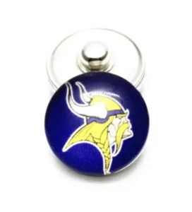 Football Fits Ginger Snap Button Snaps Noosa Football Jewelry 18mm - Picture 1 of 2