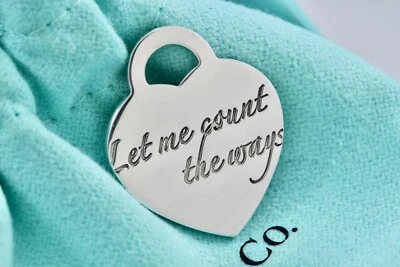 Tiffany & Co. Notas Plata de Ley "Déjame contar los caminos" Corazón Dije Colgante Foto 1 de 4