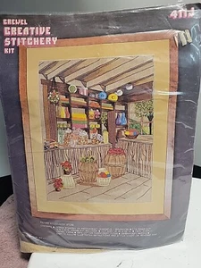 Kit de costura creativa vintage Vogart Crewel Country Store 411J ABIERTO NO ARRANCADO - Imagen 1 de 10