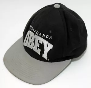 Baseballmütze Propaganda OBEY bestickt Logo schwarz Druckknopflasche Einheitsgröße - Bild 1 von 6