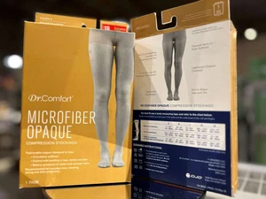 Dr. Comfort Women's Microfiber Opaque Pantyhose 20-30mmHg (Black) Large - Picture 1 of 4